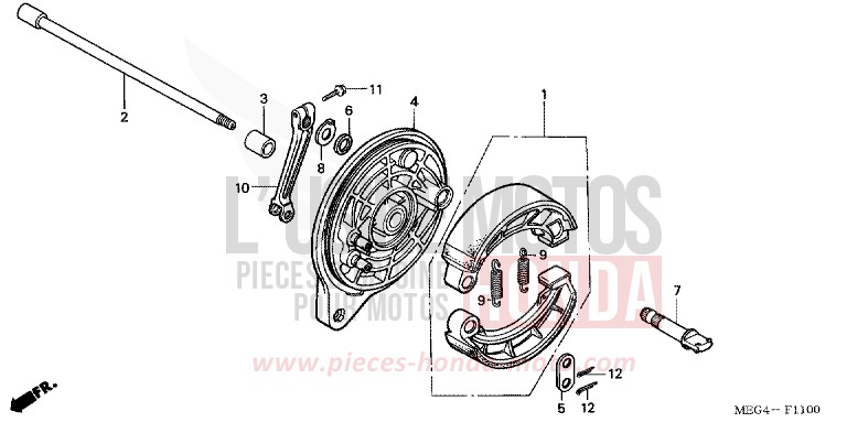 BREMSPLATTE, HINTEN von Shadow Aero CANDY BLAZE ORANGE (YR196BB) von 2006